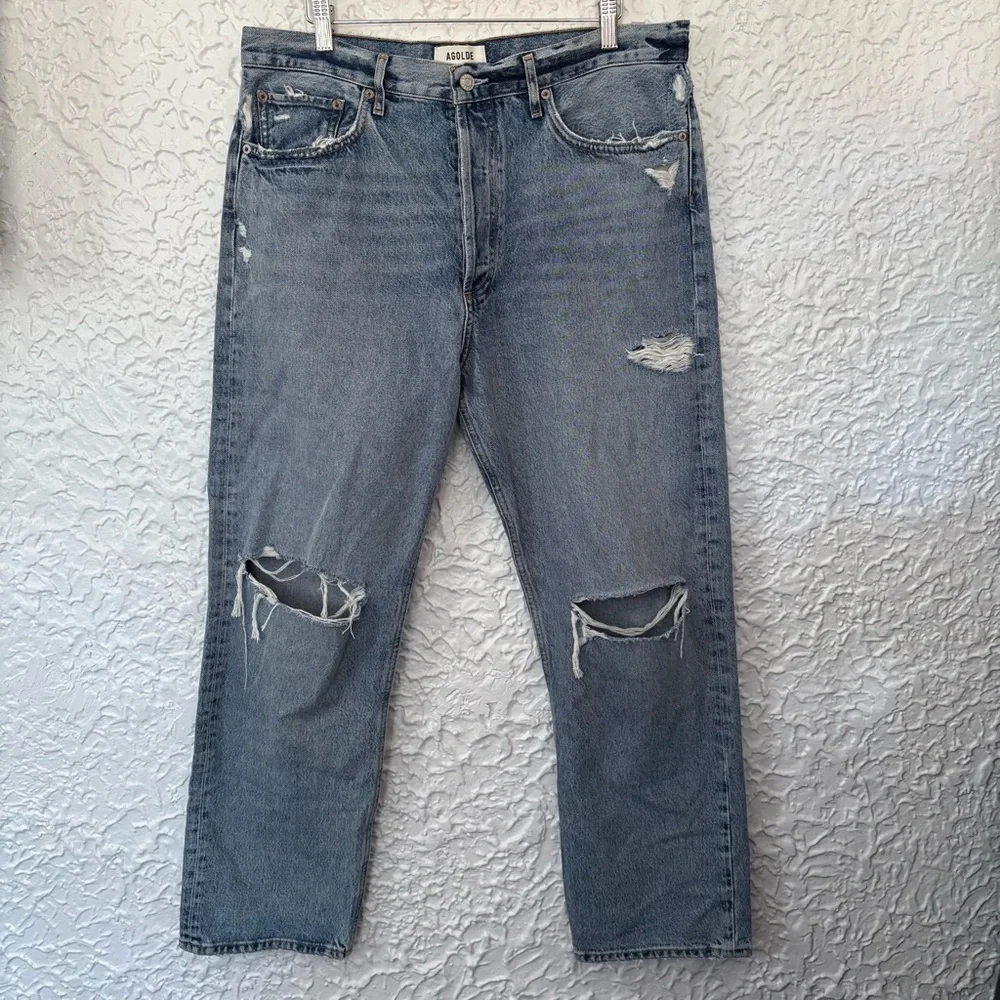 Agolde Light Wash High-Rise Women's Jeans - Picture 2 of 7